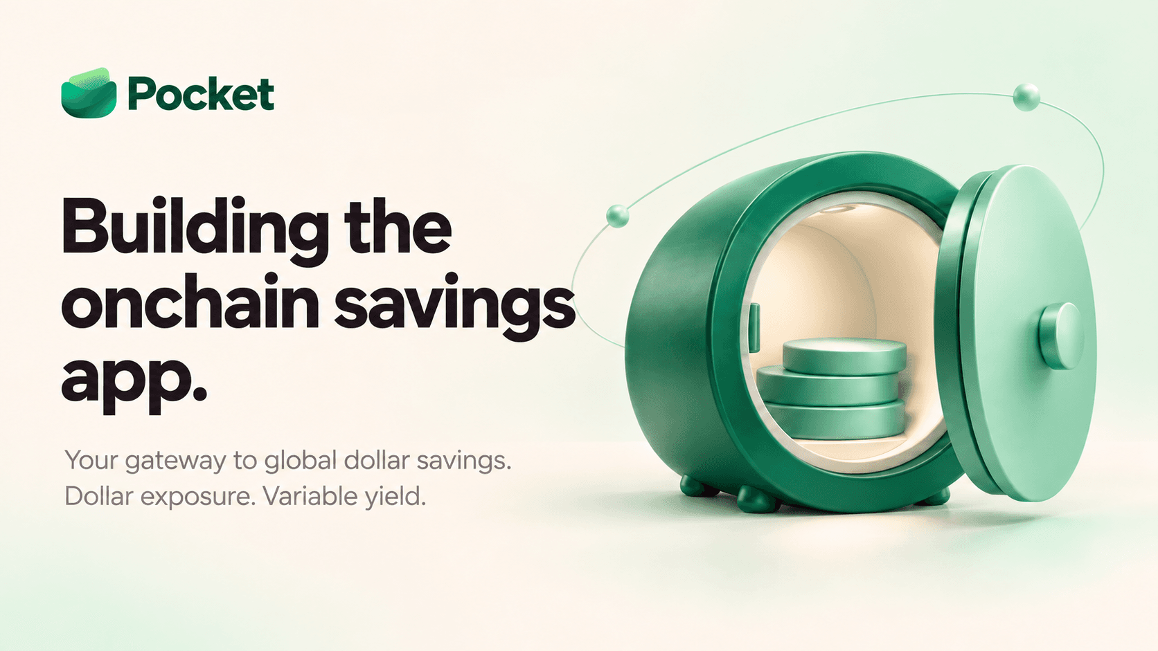 A green vault with its door open, holding a stack of mint coins.